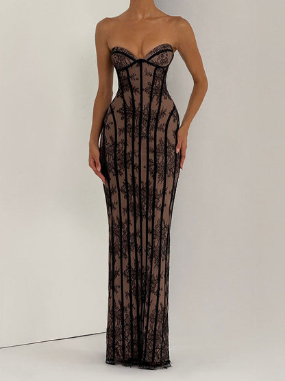 Sexy Strapless, Backless, Body-hugging Elegant Long Dress