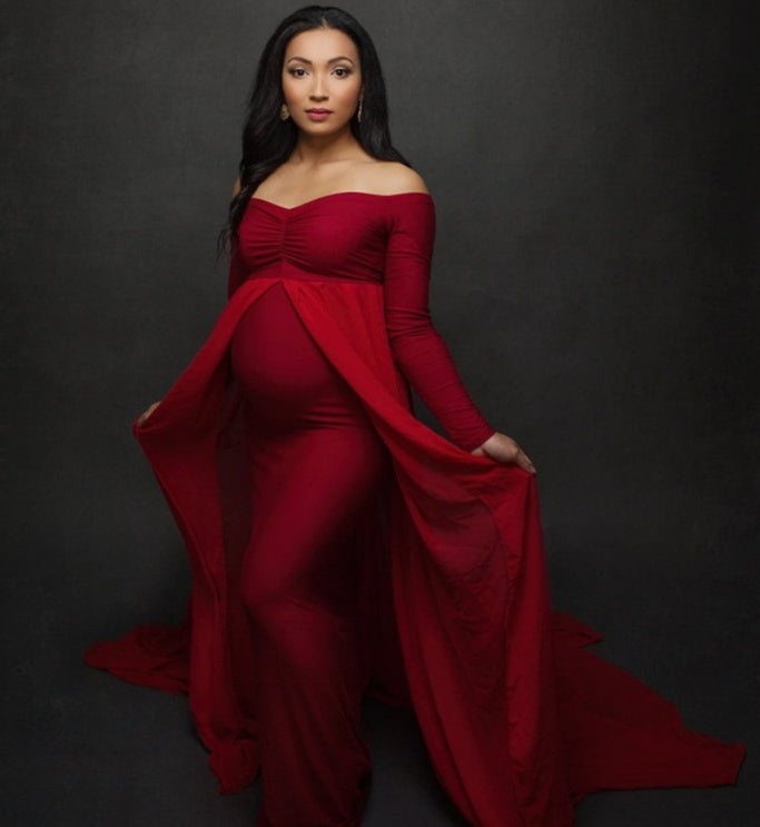 Elegant Maternity Cloak Dress