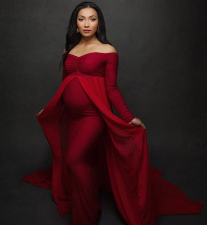 Elegant Maternity Cloak Dress