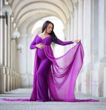 Elegant Maternity Cloak Dress