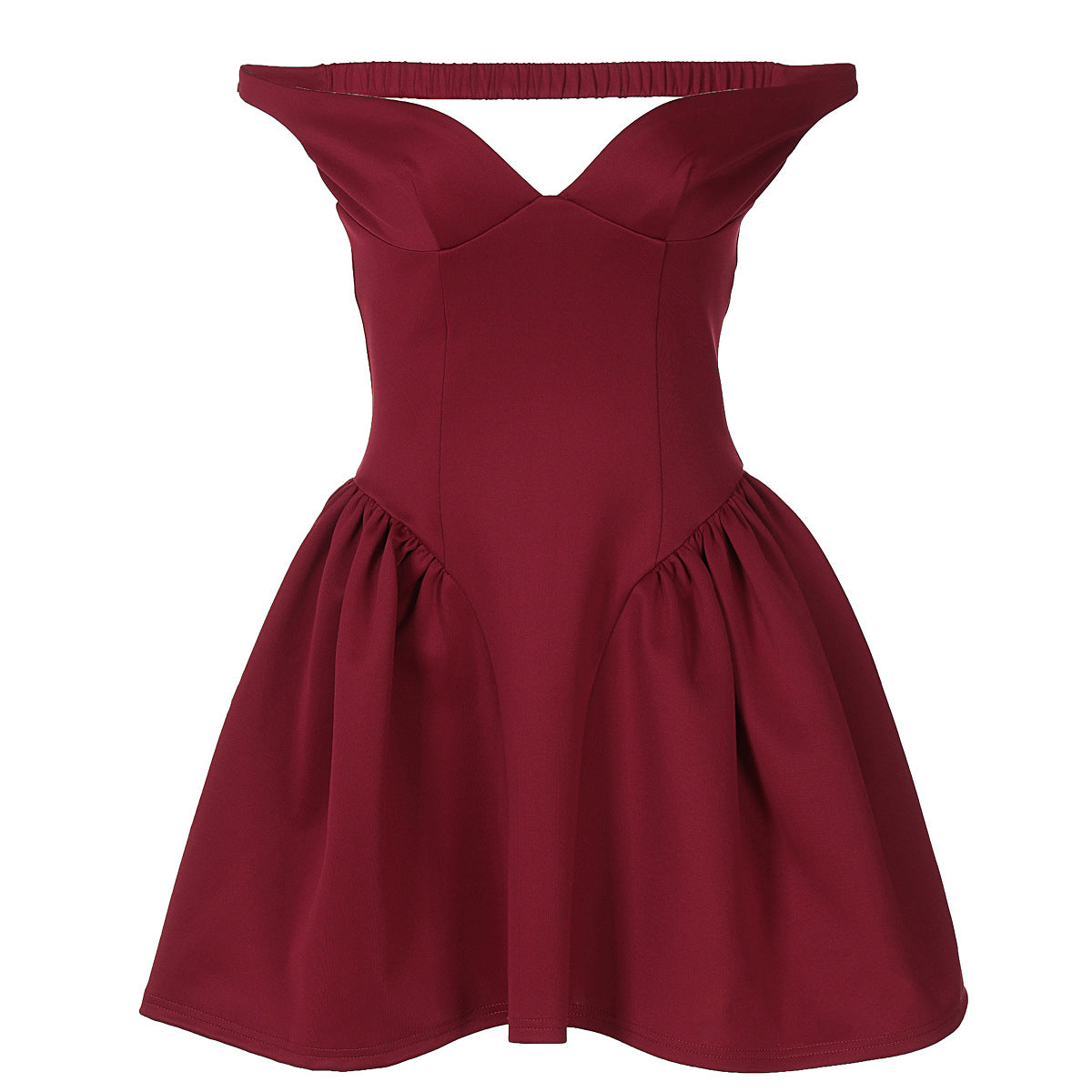 Women's Fashion Personality Solid Color Slim Fit Dress