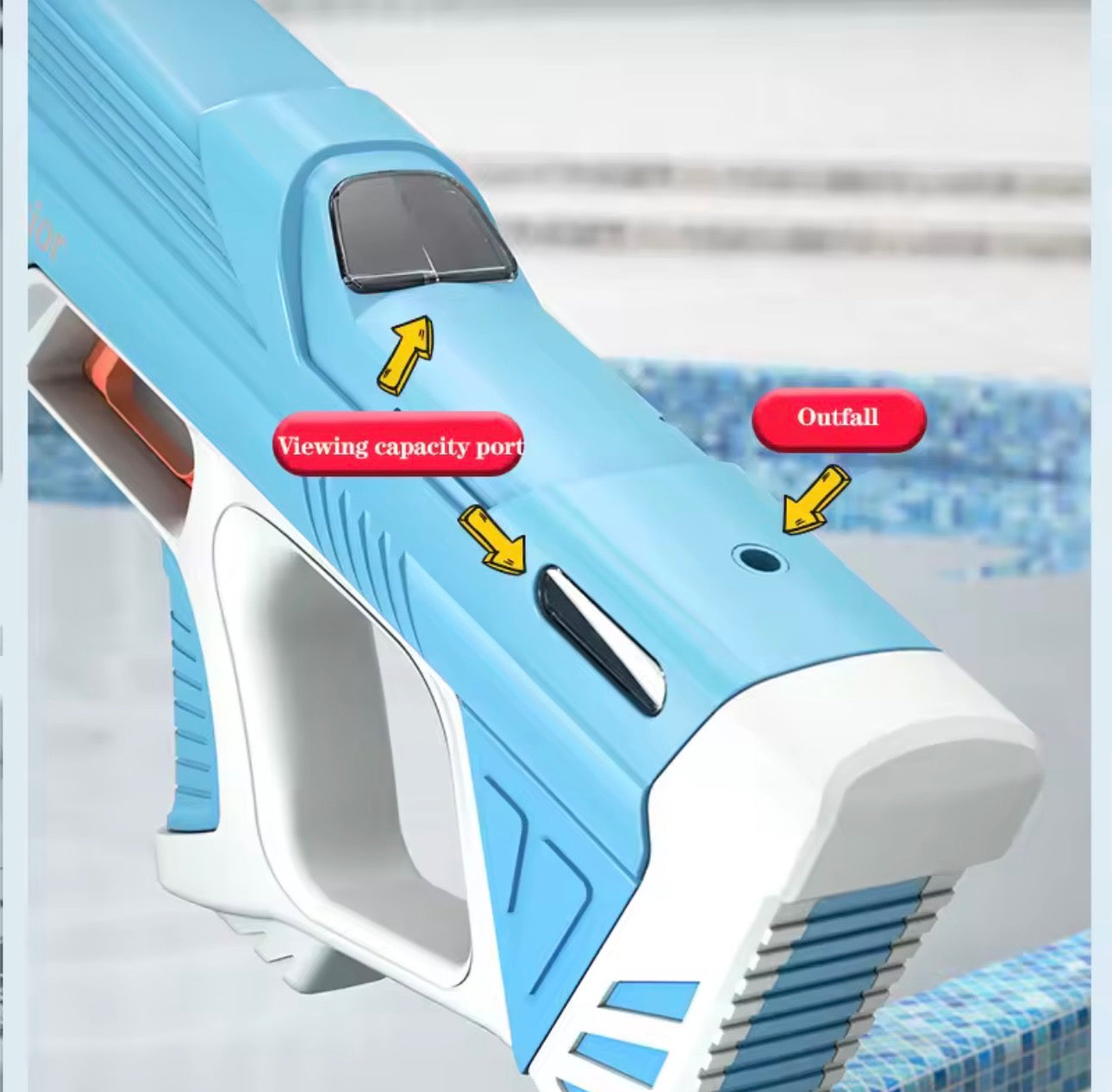 43cm Full Electric Automatic Water Gun – Kids Summer Toy