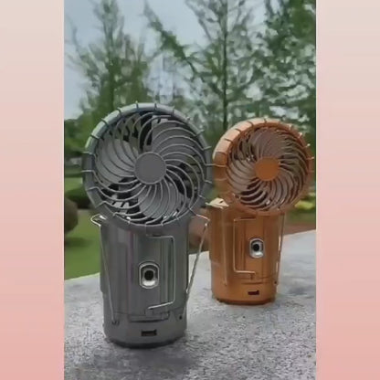 Solar Electric Fan Life Waterproof Panel Charging Double Switch Barbecues Camping Solar Electric Fan For Climbing